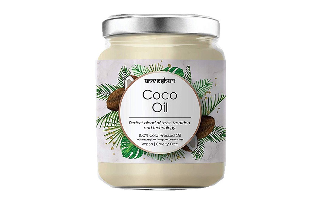 Anveshan Coco Oil    Glass Jar  350 millilitre